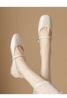 Zapatillas de ballet de piel auténtica, estilo suave de noche, zapatos sencillos - details 16