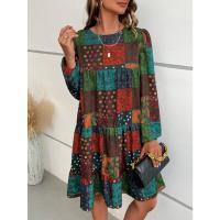 Vestido estampado de manga larga para mujer, moda - details 3