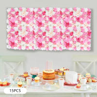 Panel de Pared de Flores Artificiales 3D 15pcs Rosas Falsas para Bodas, Despedidas de Soltera, Decoración al Aire Libre - details 1