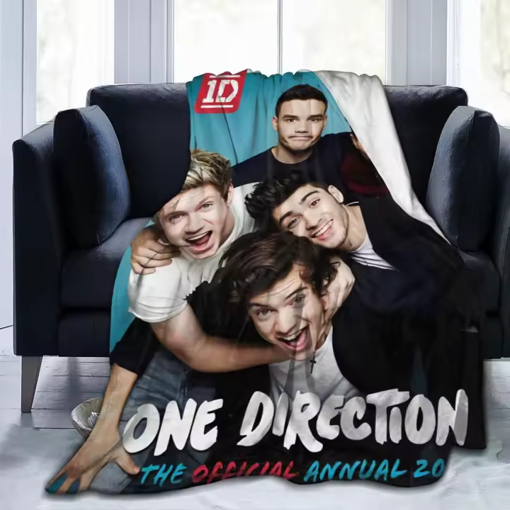 Manta ligera de franela Ultra suave para sofá, cama, uso en todas las estaciones, One Music Direction - 1
