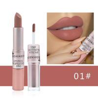 Matte Labial de Doble Cabeza Pasta de Frijol Mate Labial No Pegajoso Belleza Sin Desvanecer - details 7