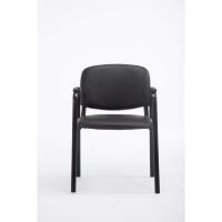 Silla Confidente Ken Pro En Cuero Sintético I Silla De Conferencia con Base De Metal Negro I Silla De Oficina Sin Ruedas I Color:, Color:Negro - details 2