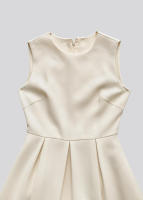 BGTEEVER-Midi elegante vestido sin mangas para mujer, prenda lisa con cuello redondo, línea A, longitud media, primavera y verano - details 13