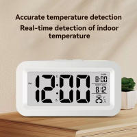 Reloj De Alarma Digital LED Con Luz De Fondo Multifuncional Para Escritorio Incluye Calendario Y Mostrador De La Fecha Y La Hora - details 6