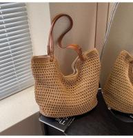 Bolso H7 de gran capacidad para mujer, nuevo bolso de playa para vacaciones en la playa, bolso de mano tejido de paja para ir al trabajo - details 17