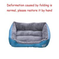 Casa de invierno suave y cálida para perro, alfombrilla impermeable para gato, cama para mascotas, casa para perros grandes, medianos y pequeños, Color cuadrado - details 0
