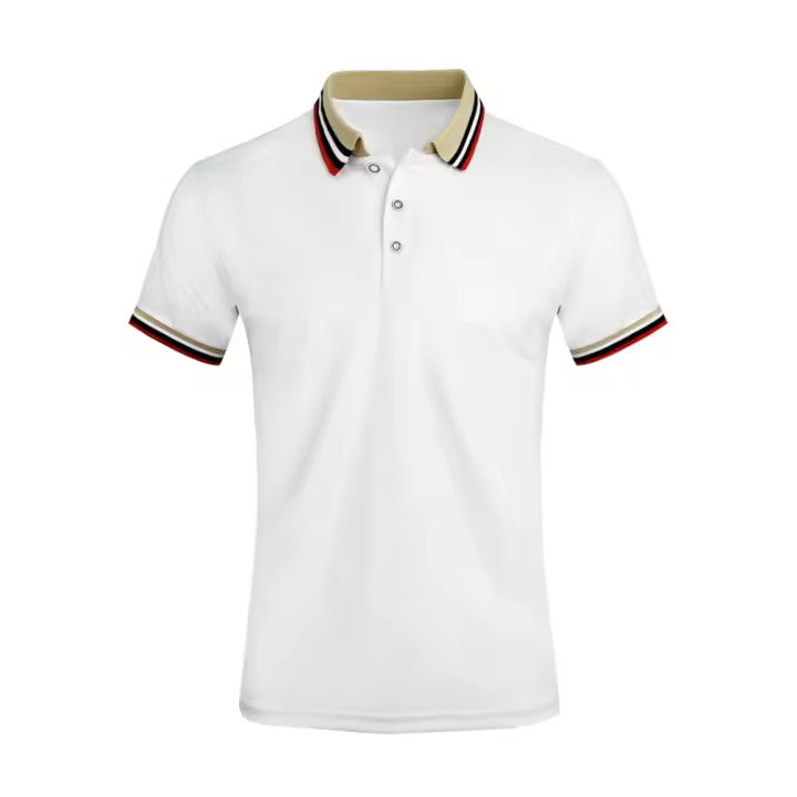 Camisa Polo De Algodón Transpirable Para Hombre Verano Estilo Casual Oficina Moda Marca Manga Corta Top Rayas Calidad Superior - 1