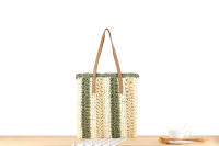 Bolso de hombro ahuecado a rayas, moderno y minimalista, colores contrastantes, gran capacidad, versátil - details 5