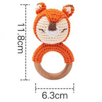 Bebé Recién Nacido Juguete de Crochet con Diseño de Dibujos Animados en Madera Unisex Regalos para Recién Nacidos Marca - details 3