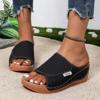 Sandalias de verano Zapatos para mujer Pisa fuerte con plataforma Sin cordones - details 2
