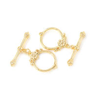 Pulsera de Tirantes Geométricos de Latón Dorado 18K Clasps para Hacer Joyería DIY - details 100
