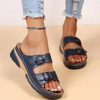 Sandalias de Plataforma de Talla Grande para Mujer Zapatos de Punta Cerrada con Doble Hebilla - details 2