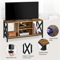 Mueble TV Salón Marca Industrial Madera 45 Pulgadas Diseño de Mesa Negro - details 4