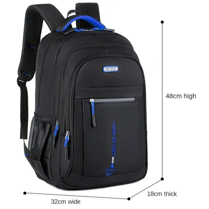 Mochila escolar de alta calidad para estudiantes, mochila informal Oxford con correa de cojín de aire, impermeable, de viaje - 1