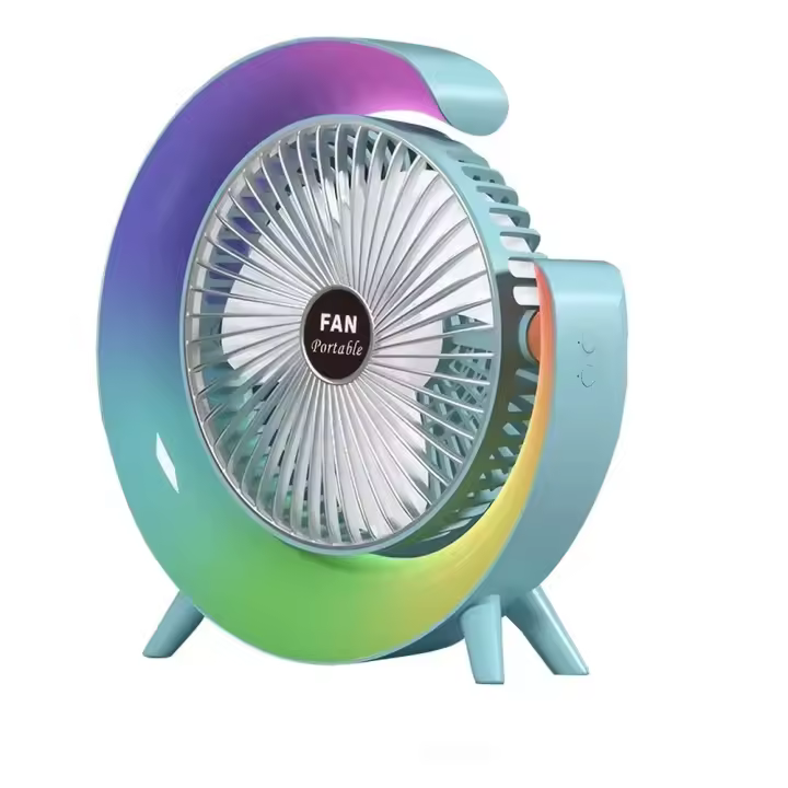 Pequeño ventilador Eléctrico ajustable 3 velocidades USB recargable ventilador de refrigeración Gift de Verano - 1
