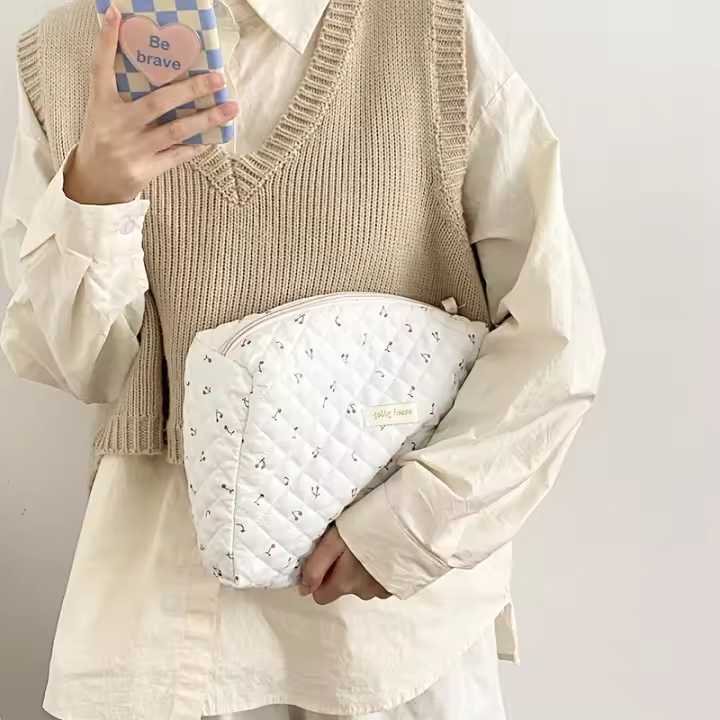 Bolsa de Maquillaje de Cinturón Liberty Clutch de Algodón Suave Grande - 1
