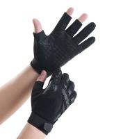 Guantes de motocicleta de tres dedos, manoplas de dedo de carreras antideslizantes Vintage, guantes sin dedos resistentes al desgaste para hombres - details 11