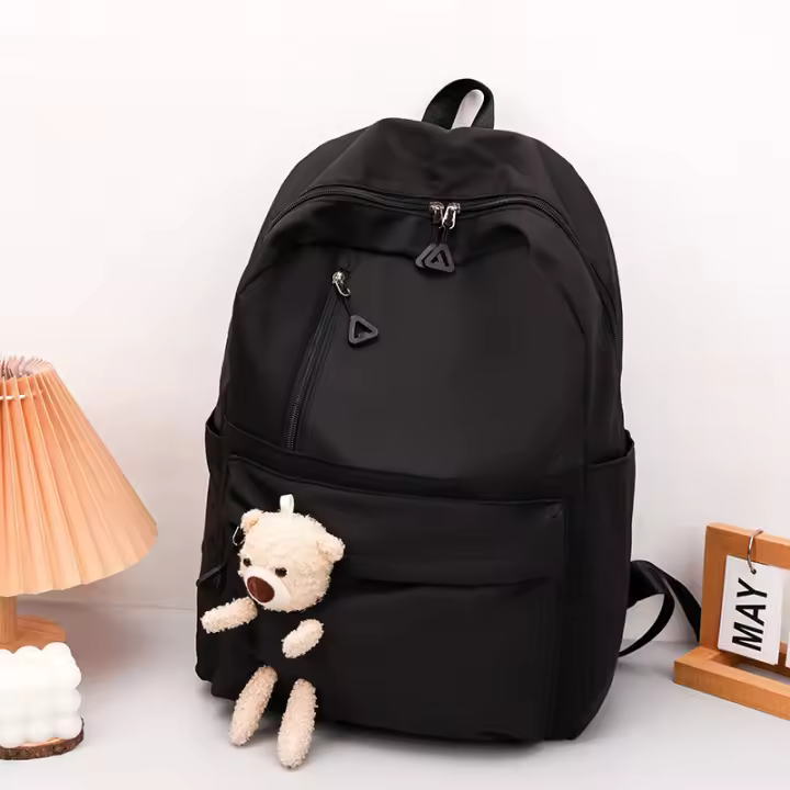 Estilo coreano, mochila, estilo occidental, personalidad, gran capacidad, escuela secundaria, color sólido, bolso de hombro, bolso escolar, casual - 1