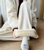 Pantalones de Pierna Ancha de Lana de Cordero Cálido Ropa de Invierno Casual Coreana - details 9
