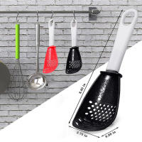 Cuchara coladora de cocina, cuchara ranurada para escurrir y moler - details 1