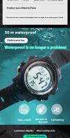 SHUNWAY [] Reloj electrónico luminoso deportivo multifunción impermeable para hombre Tiktok - details 3