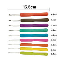 Agujas de Crochet de Aluminio Ergonómicas Juego de 1 Set Mango Suave y Cómodo para Tejer y Costura DIY Herramientas de Costura Peluche - details 0