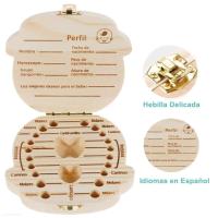 PREMIER MARK- Caja De Dientes, Caja Para Dientes En Español De Leche, Caja De Madera Para Guardar Dientes - details 1