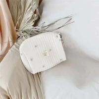 Bolsa de Mamá Estilo Coreano para Recién Nacidos Bolsa de Mano Grande con Cojines Bordados para Almacenamiento de Pañales en Carrito - details 4