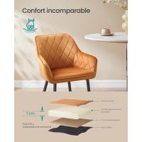 Silla de Comedor de Terciopelo Silla de Cocina con Respaldar Carga Máx. 120 kg Patas de Metal - details 18