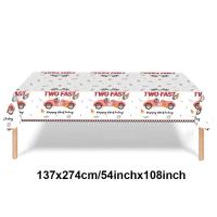 Mantel de Mesa de Tema de Carreras Cuadros Negros y Blancos Cubierta de Mesa de Plástico para Decoración de Fiesta de Cumpleaños - details 3