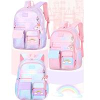 Mochila infantil de arcoíris con apertura lateral estilo refrigerador, bolso de hombro con apertura de puerta, bolso escolar para estudiantes de estilo coreano - details 3