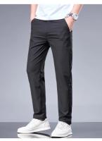 Pantalones de Seda de Hielo de Verano Cintura Elástica Recta Transpirables para Hombres - details 7