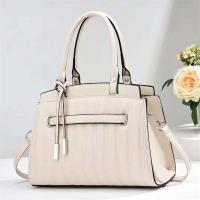 Bolso de hombro informal para mujer, de gran capacidad, nuevo, color sólido, versátil, a la moda, sencillo, elegante, con temperamento - details 3
