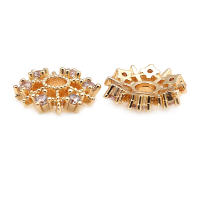 Cuentas de Flor de Brasso Dorado de 18K Joyería de Alta Calidad para Mujeres - details 22