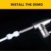 Purificador Universal de Cuello de Ganso Grifo de Cocina de Acero Inoxidable con Filtrado de Agua Potable de Osmosis Inversa Conexión Rápida de 1/4" - details 2