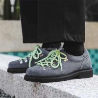 Nuevas botas de piel mongol de alta calidad al por mayor para talla grande 38-46 cuero de gamuza de vaca moda vieja escuela Chic zapatos de hombre marca - details 8
