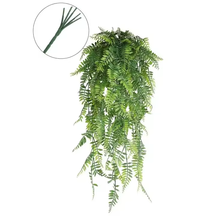 Planta artificial de 82cm, vid falsa, colgante para el hogar, corona de hierba de hoja de plástico, decoración de boda al aire libre - 1
