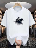 Camiseta Casual de Cuello Redondo para Hombres Ligera de Verano, Manga Corta, Estampado de Caballo Geométrico Ropa de Moda de Estilo Urban - details 0