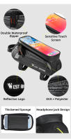 WEST BIKING-bolsa impermeable para bicicleta, bolsa para tubo frontal, soporte para teléfono móvil con pantalla táctil, accesorios para ciclismo de montaña y carretera - details 16