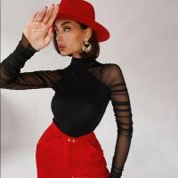 Body De Encaje Sexy Para Mujer Con Detalles De Parche Y Cuello Alto Ajustado Y Elegante Ideal Para La Calle Y El Verano - details 16
