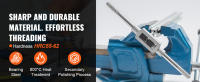 SucceBuy Juego de troqueles y grifos Herramientas de roscado de acero con rodamientos M2-M18 métricos de 110 piezas con accesorios completos y estuche de almacenamiento - details 0