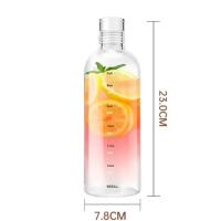 Botella de Agua de Vidrio de Gran Capacidad 1000ml Taza de Leche Transparente con Marcador de Tiempo Ideal para Regalar - details 6