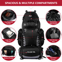 Mochila de Camping Ligera de 90L Equipo de Deportes al Aire Libre para Senderismo, Escalada, Montañismo, Trekking - details 5