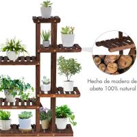 Estantería de 6 Niveles para Plantas de Madera Soporte Interior para Macetas - details 15