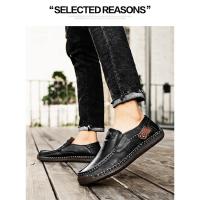 Zapatos Planos de Cuero Hechos a Mano para Hombre Moda Informal, Cómodos, Calidad Superior, Talla 48 - details 14