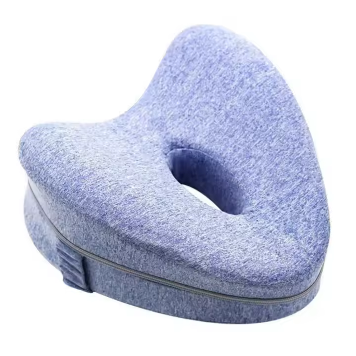 Cojín de soporte para piernas en forma de corazón, suave y bonito abrazadera para pierna para dormir lateral, diseño ergonómico, almohada ortopédica transpirable para rodilla - 1
