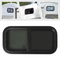 Ventana de caravana de vidrio para autocaravana Universal, 600 mm x 300mm, con hoja de espesor, color negro - details 1