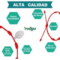 Pulsera de Acero Inoxidable con Encanto de La Suerte y Protección Amuleto para Parejas y Amistad - details 38