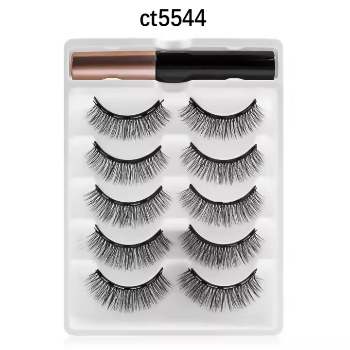 Kit de Pestañas Magnéticas Reutilizable Efecto Natural Incluye Aplicador Certificado CE - 1
