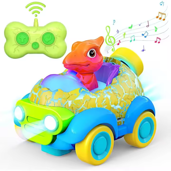 Camión Monstruo de Dinosaurios Teledirigido Juguete para Niños 2-9 Años con Música, Luces LED, Regalo Perfecto de Navidad - 1